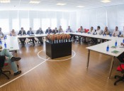 Los clubes de LEB Plata, reunidos con la FEB